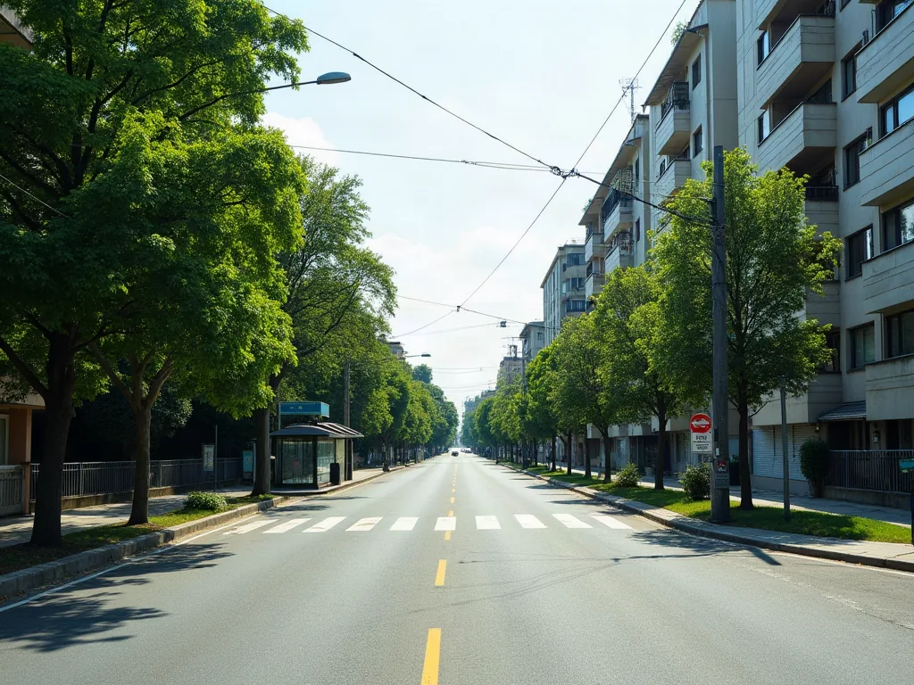 Vincennes : les quartiers à éviter (et ceux qui valent vraiment le coup) Avenue bordée d'arbres avec immeubles résidentiels et arrêt de bus