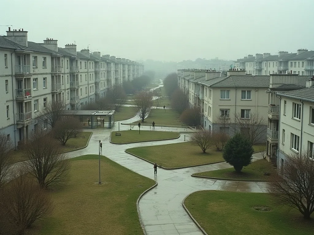 Créteil : quels quartiers éviter avant d'acheter ou de louer ? Grand ensemble d'immeubles sur les hauteurs d'une ville de banlieue parisienne