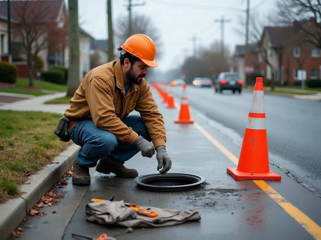 Combien de temps dure une coupure d'eau chez vous ? Intervention sur une vanne du réseau d'eau potable dans une rue