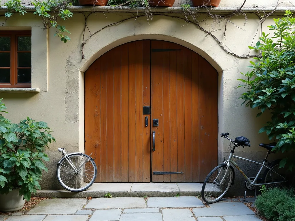 Quartiers à Paris à éviter : la carte 2026 pour ne pas se tromper Porte cochère en bois d'un immeuble résidentiel parisien avec vélo garé